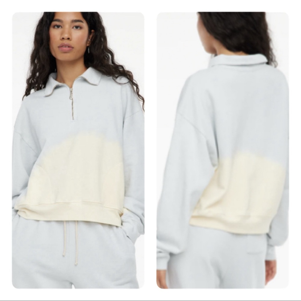 ANTHROPOLOGIE LACAUSA COSMO ZIP UP PULLOVER SIZE MEDIUM
